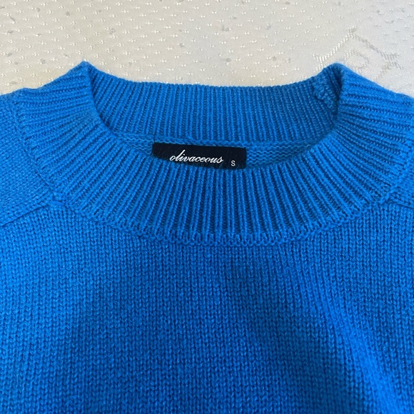 Cropped blue sweater - Picture 2 of 3